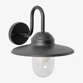 Quelar Buitenwandlamp Van Aluminium En Glas Zwart - Sklum