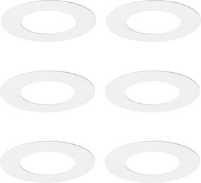 Set van 6 opvulringen wit voor inbouwspots 7,5 - 13 cm - Spacer