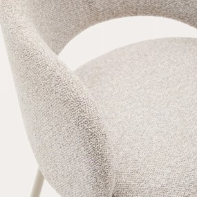 Kave Home Maina Design Eetkamerstoel Chenille Beige