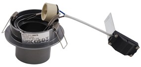 Moderne inbouwspot gunmetal GU10 50mm rond kantelbaar - Installa