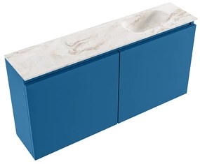 Mondiaz Ture DLux toiletmeubel 100cm jeans met wastafel frappe rechts zonder kraangat