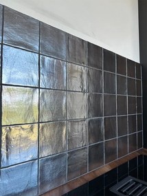 Wandtegel 13x13 Cm Handvorm Martini Zilver Gun Metaal RBT43