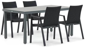 Tuinset 4 personen 160 cm Aluminium/textileen Grijs Osmen Joliet/Porto
