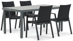 Tuinset 4 personen 160 cm Aluminium/textileen Grijs Osmen Joliet/Porto