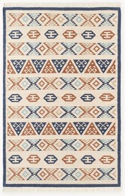 Handgeweven Kelim vloerkleed Anisa van wol