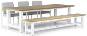 Picknick Set 6 personen 260 cm Aluminium Wit Santika Furniture Soray