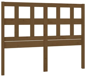 vidaXL Hoofdbord 155,5x4x100 cm massief grenenhout honingbruin