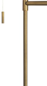 Vloerlamp brons met witte kap en verstelbare arm - Ladas Deluxe