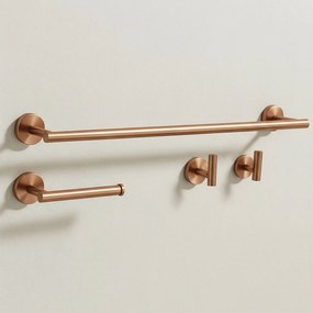 Badkameraccessoireset  Ari Brush Copper 4-delig