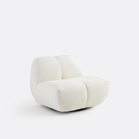 Draaibare fauteuil, dik fluweel, Nuria