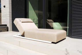 Flow Lio daybed heather chalk met wit frame