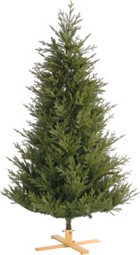 Arkansas kunstkerstboom - 213 cm - groen - Diameter 142 cm - 2.846 tips - houten voet