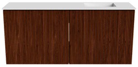 Mondiaz Joya 90cm toiletmeubel ruby met wastafel faye rechts zonder kraangat talc