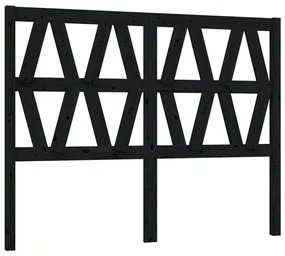 vidaXL Hoofdbord 141x4x100 cm massief grenenhout zwart