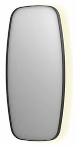 INK SP30 spiegel - 50x4x100cm contour in stalen kader incl indir LED - verwarming - color changing - dimbaar en schakelaar - mat zwart 8409750