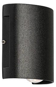 Buiten wandlamp zwart incl. LED 2-lichts IP54 - Silly