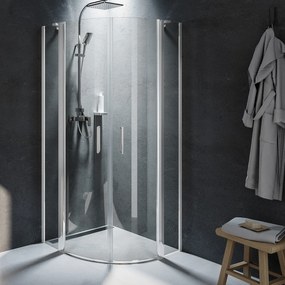 Riho Novik Z309 kwartronde douchecabine 85x85cm chroom
