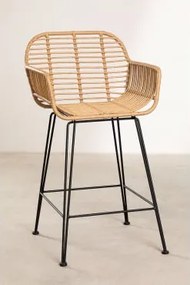 [*] Hoge Krukpoten In Rattan Eska Zwart & ↑65 Cm - Sklum