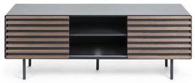 Kave Home Kesia Mat Grijs Tv-meubel Met Walnoot - 162x45x58cm.