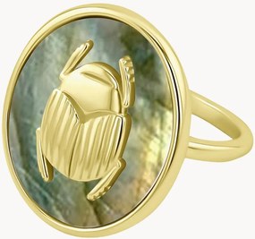 Vergulde ring Neo met labradoriet