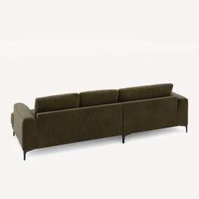 XL hoekbank links in fluweel, MARSILE