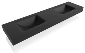 Zaro Alan badmeubel 180cm met planchet talc en vrijhangende wastafel cloud dubbel 2 kraangaten urban