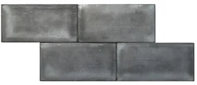 Terre d'Azur Terre-Spatula wandtegel 10x20cm zilver