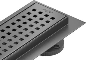 Mexen Flat 360° M08 draaibare lineaire afvoer 100 cm, geborsteld geweergrijs - 1E25100-40