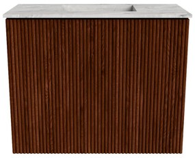 Mondiaz Joya DLux 50cm toiletmeubel ruby met wastafel faye midden zonder kraangat glace