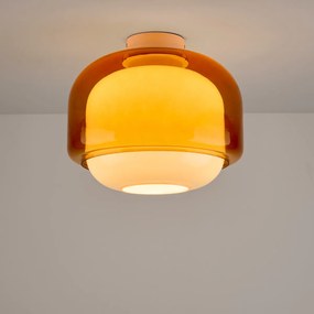Gekleurde glazen plafondlamp, diameter 30,5 cm, Kinoko