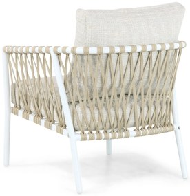 Stoel en Bank Loungeset 5 personen Aluminium/rope Wit  Lifestyle Garden Furniture Feraro