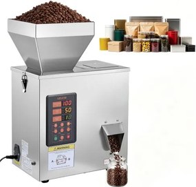 VEVOR Poederdoseermachine, Deeltjesdispenser, Poedervuller, Automatisch 3-200 g, Intelligent Wegen &amp; Vullen, Roestvrijstalen Constructie, Hoge Nauwkeurigheid, Ideaal voor Noten, Zaden, Thee, Koffiebonen, Granen