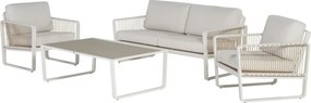 4 Seasons Outdoor | Largo footstool, white  Voetenbank    Wit weerbestendig