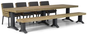 Tuinset 8 personen 330 cm Teak Old teak greywash Lifestyle Garden Furniture Dakota/Superior