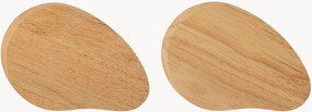Snijplanken Gong van rubberhout, 2-delig
