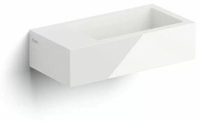Clou Flush 3 fontein mineraalmarmer 36cm links wit glans