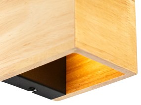 Landelijke wandlamp eiken hout - Transfer Landelijk G9 vierkant Binnenverlichting Lamp