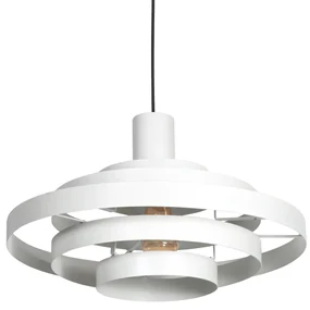 Retro hanglamp wit rond - Halo Cirque Retro E27 Binnenverlichting Lamp