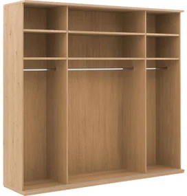 Goossens Excellent Kledingkast Wood, 240 cm breed, 223 cm hoog, 4 hout schuifdeuren
