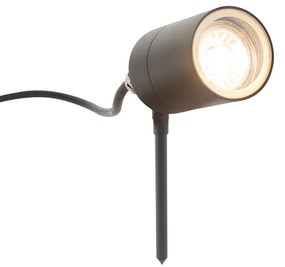 Buitenlamp Smart Moderne prikspot antraciet IP44 incl. wifi GU10 - Solo Modern GU10 IP44 Buitenverlichting cilinder / rond