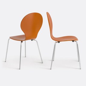 Set van 2 stapelbare stoelen, Lenon