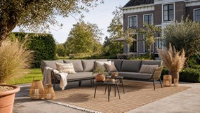Hoek loungeset 5 personen Aluminium/wicker Taupe  Coco Nathan/Enchante