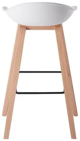 House of Rebels Barkruk - Romeo - 73 cm - Wit - Hout - House of Rebels