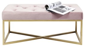 Kare Design Crossover Fluwelen Halbankje Roze 90 Cm