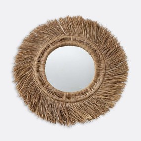 Ronde spiegel in rotan en sisalØ100 cm, Loully