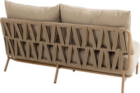 Seasons Biarritz . Seater Bench Left Arm Amber With Cushions Rope Zand/Beige