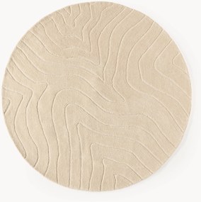 Rond handgetuft wollen vloerkleed Aaron