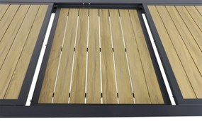 Tuinset 6 personen 214 cm Aluminium/teak Grijs Osmen Midura/Rosarno