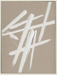 Handbeschilderde canvasdoek Cross met houten frame