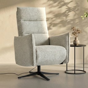 Elektrische Relaxfauteuil Creme Stof
